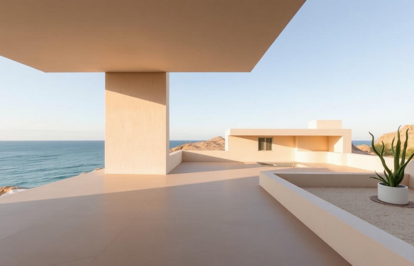 A minimal integrative medical clinic overlooking the ocean in Baja, Mexico